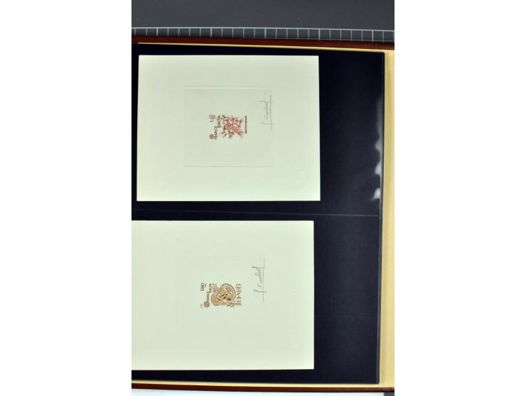 1956/96, collection de 118 épreuve d'artiste, avec blocs de travail (incomplet), imprimés négatifs et de phases etc.