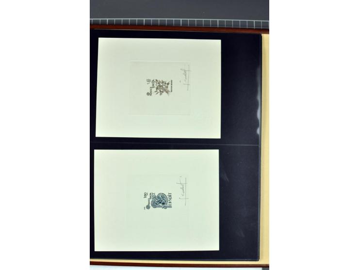 1956/96, collection de 118 épreuve d'artiste, avec blocs de travail (incomplet), imprimés négatifs et de phases etc.