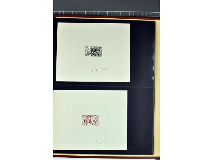 1956/96, collection de 118 épreuve d'artiste, avec blocs de travail (incomplet), imprimés négatifs et de phases etc.