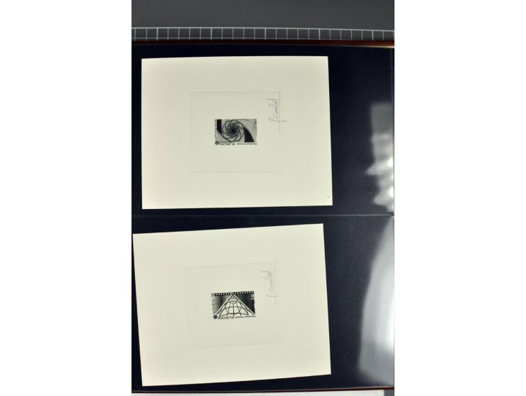 1956/96, collection de 118 épreuve d'artiste, avec blocs de travail (incomplet), imprimés négatifs et de phases etc.