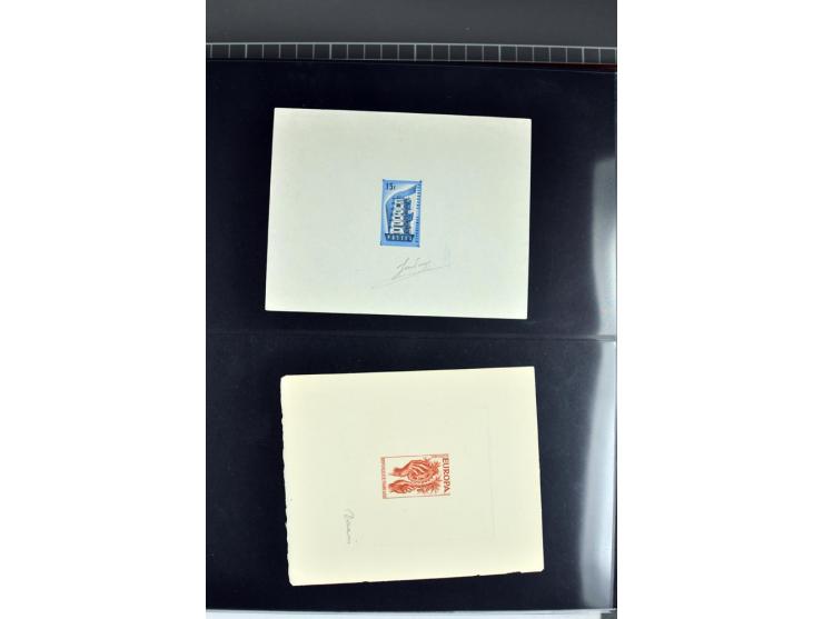 1956/96, collection de 118 épreuve d'artiste, avec blocs de travail (incomplet), imprimés négatifs et de phases etc.