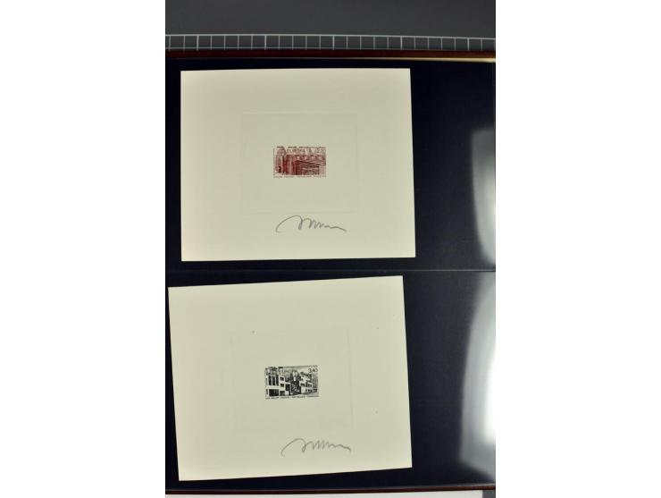 1956/96, collection de 118 épreuve d'artiste, avec blocs de travail (incomplet), imprimés négatifs et de phases etc.