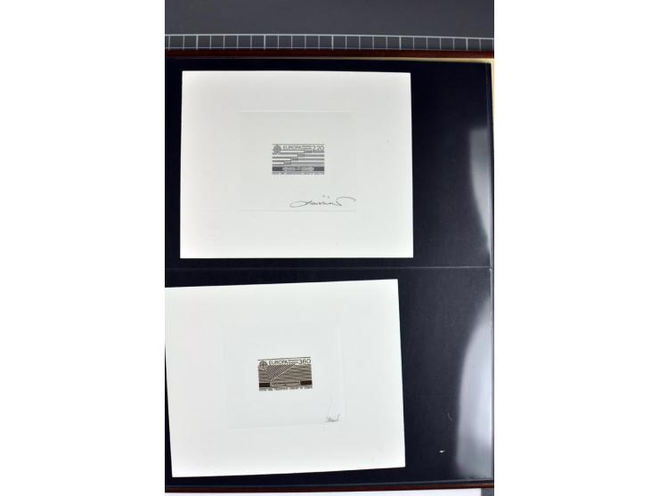 1956/96, collection de 118 épreuve d'artiste, avec blocs de travail (incomplet), imprimés négatifs et de phases etc.