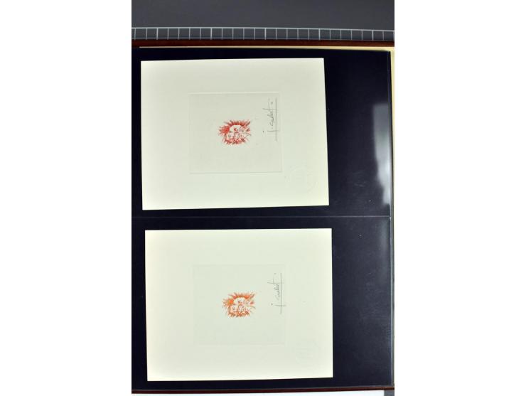1956/96, collection de 118 épreuve d'artiste, avec blocs de travail (incomplet), imprimés négatifs et de phases etc.