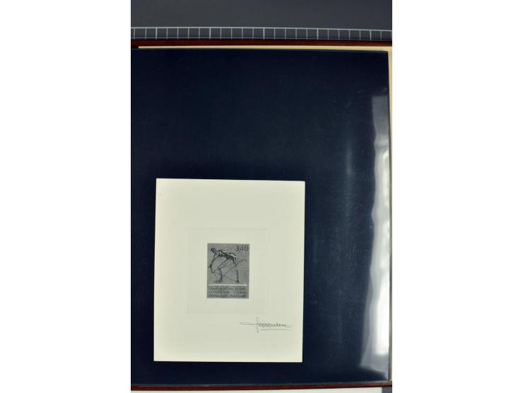 1956/96, collection de 118 épreuve d'artiste, avec blocs de travail (incomplet), imprimés négatifs et de phases etc.