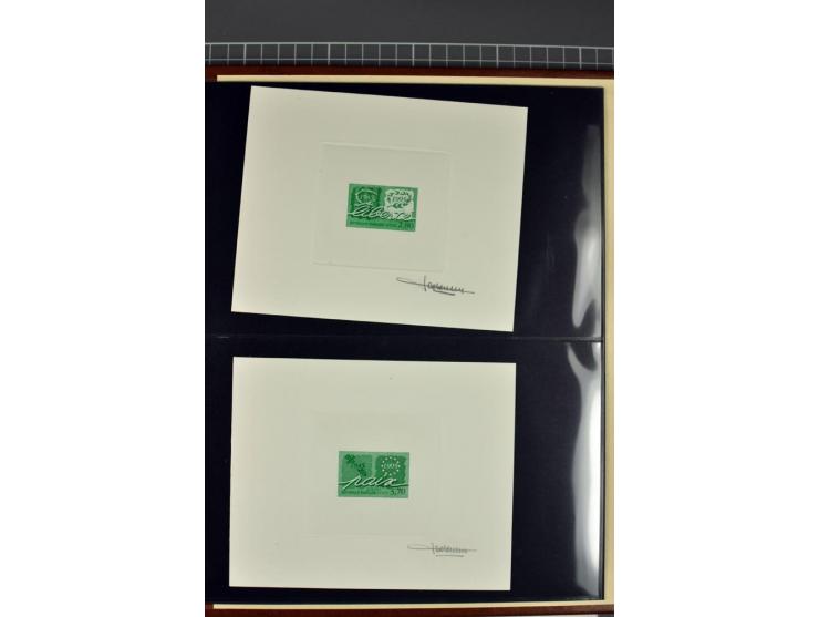 1956/96, collection de 118 épreuve d'artiste, avec blocs de travail (incomplet), imprimés négatifs et de phases etc.