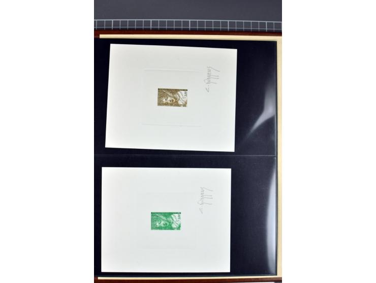 1956/96, collection de 118 épreuve d'artiste, avec blocs de travail (incomplet), imprimés négatifs et de phases etc.