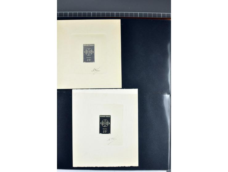 1956/96, collection de 118 épreuve d'artiste, avec blocs de travail (incomplet), imprimés négatifs et de phases etc.
