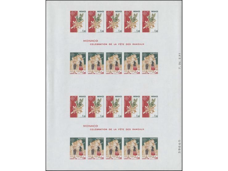 1981, bloc double (feuille) non dentelé, neuf sans charnière