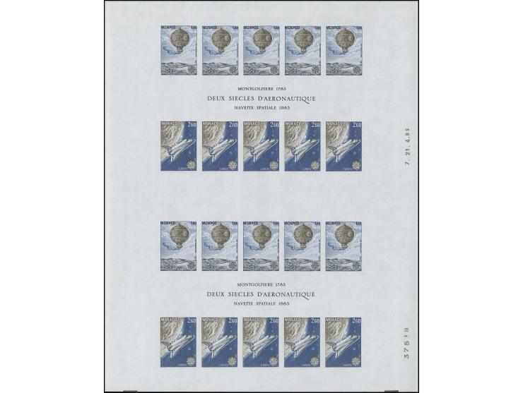 1983, bloc double se tenant non dentelé, neuf sans charnière