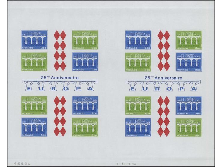 1984, bloc double se tenant non dentelé, neuf sans charnière