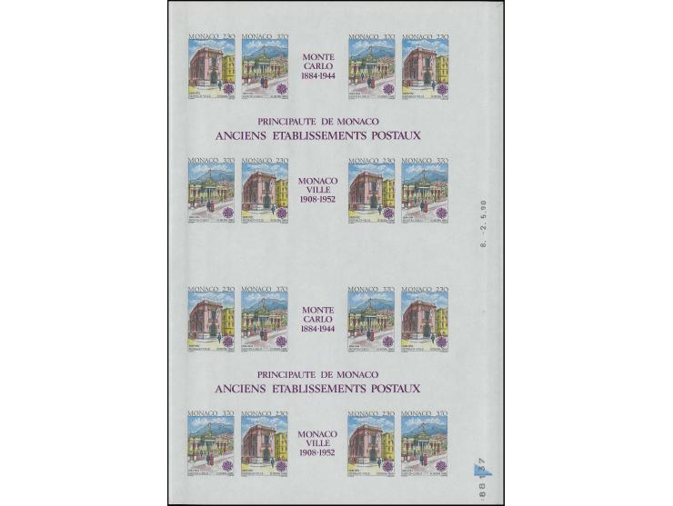 1990, bloc double se tenant non dentelé, neuf sans charnière