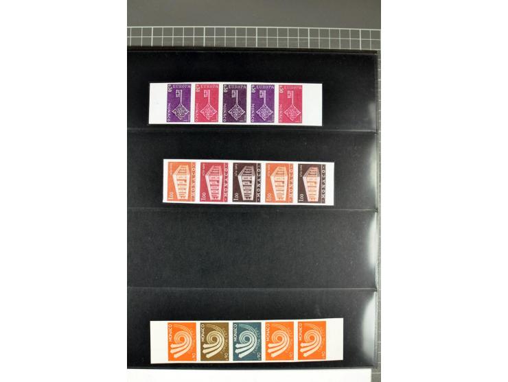 1962/95, collection d'essais de couleur, surtout des ensembles, avec différentes couleurs, bloc de quatre en couleurs origina
