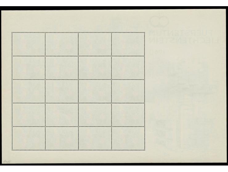 1960, Sondermarke 50 Rp., Type II (Nachauflage), kpl. postfrischer Kleinbogen zu 20 Marken, größte Seltenheit, es existieren 