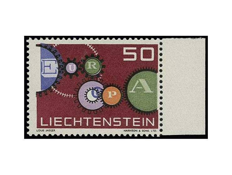 Sondermarke 50 Rp. mit Abart "blaue Farbe um 1 mm nach rechts oben verschoben", postfrisch, Fotoattest Marxer BPP