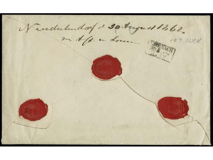 NIEDERLANDE: 1859/61, 10 Silbergroschen orange und 2 Silbergroschen karmin, beide in recht gutem Schnitt, meist vollrandig, m