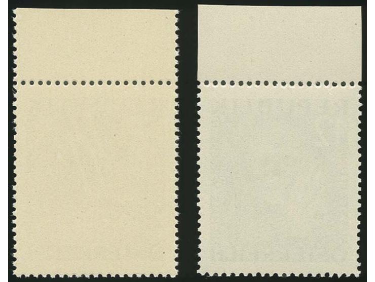 1946, Unverausgabte Blitz und Maske 5 und 12 Gr., je mit Oberrand, postfrisch, einwandfrei
