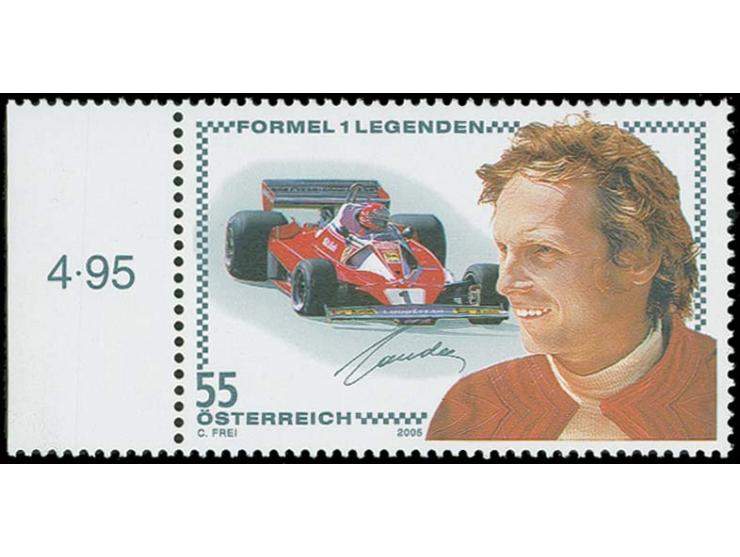Formel-1 Legenden, 55 C. in abweichenden Farben und so nicht verausgabt, postfrisch, einwandfrei, Fotoattest Soecknick VÖB; d