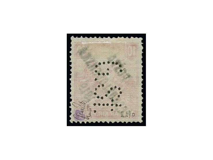  Mower with white numerals 10 f. perforated "G.St." (Gebrüder Stollwerk), unused, signed Benes and others