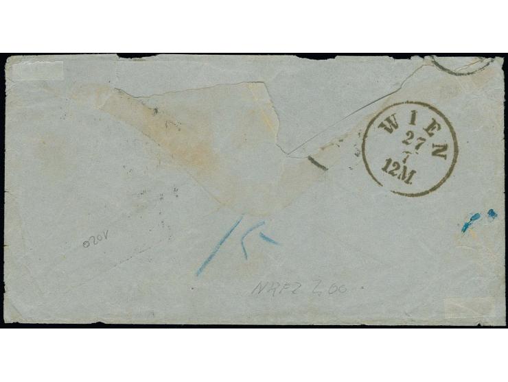 ALBANIEN: 1859/61, 15 Kreuzer braunpurpur und 1862/64, 6 Kreuzer blau im waagerechten Paar, alle in üblich gutem Schnitt, die