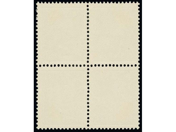 1936/40, President Päts 1-50 s., cpl. as blocks of four, mint never hinged, 2,4,6,10,20,30,50 and 60 s. one stamp and 25 s. t