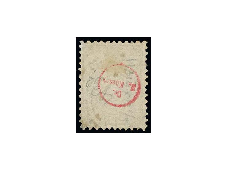 10 k. dull blue and rose with numeral "49" (Wyszkow), well centered, repaired, sign. Dr. Kossoy