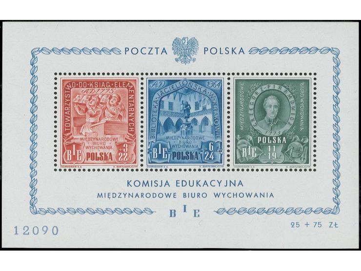 1946, BIE souvenir sheet, mint never hinged