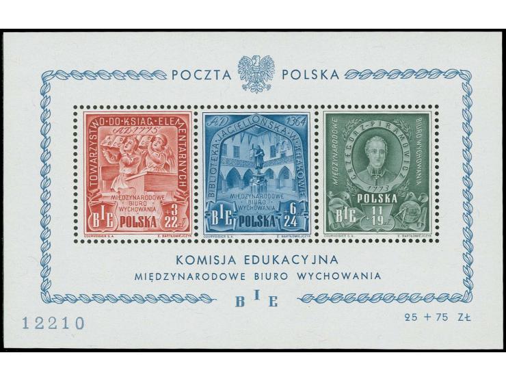 1946, BIE souvenir sheet, mint never hinged