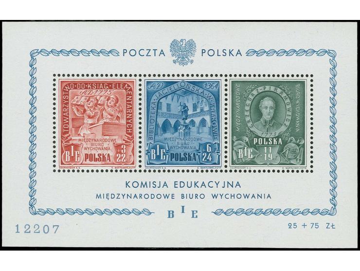 1946, BIE souvenir sheet, mint never hinged