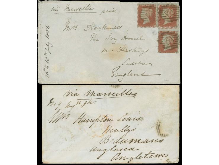 CRIMEAN WAR: "POST.OFFICE / BRITISH-ARMY JY 19 1854", clear strike on reverse of envelope to Hastings, endorsed "paid", frank