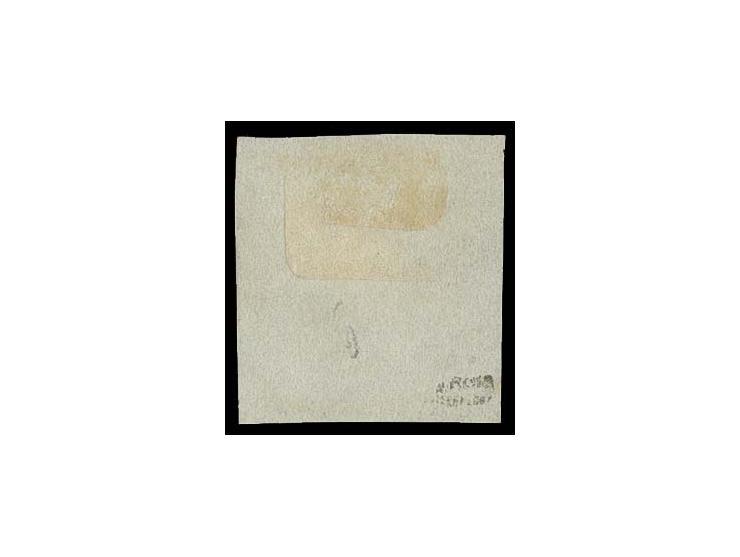 1850, Worn Impressions 2 d. blue, clear to very wide margins with little unclear numeral "29", fine, signed Roig