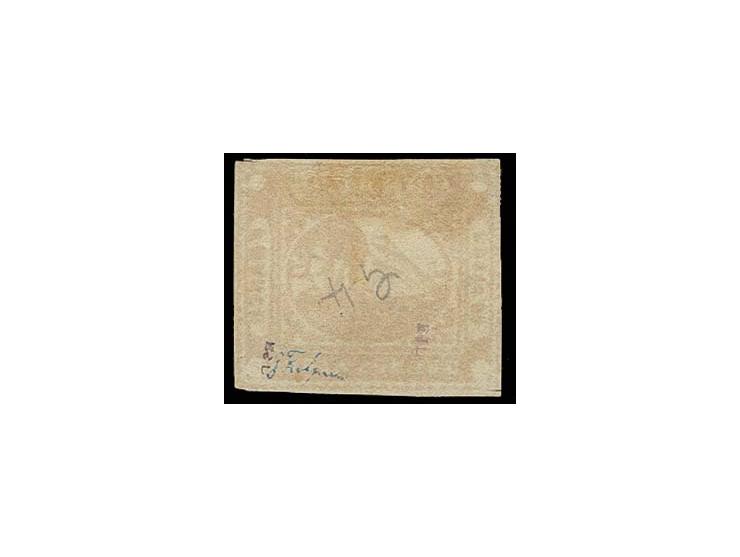 1858/59, 4 p. red, frame line just touched at left, otherwise good clear margins and very fresh colour, unused without gum, t