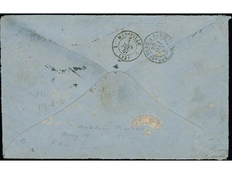 NIEDERLÄNDISCH INDIEN: 1859/61, 30 Kreuzer orange im waagerechte Paar mit 1865, 9 Kreuzer braunocker und 1866, 1 Kreuzer dunk