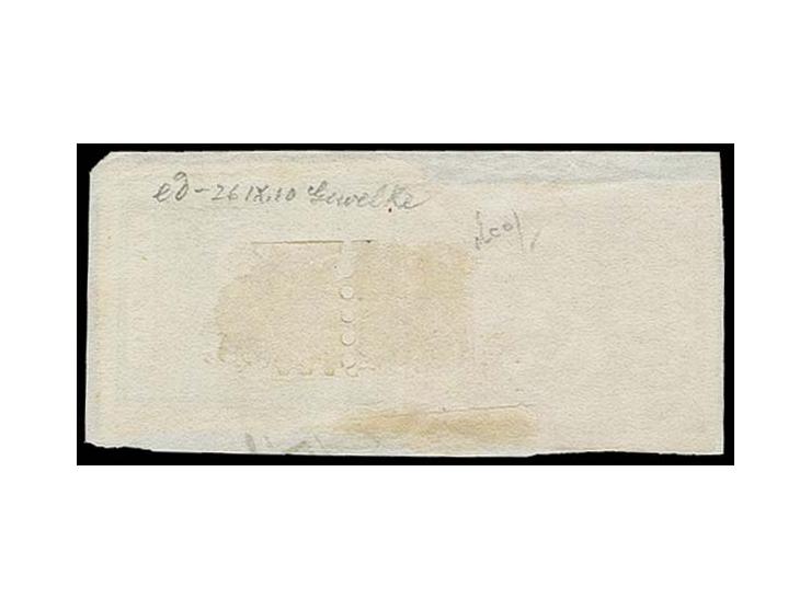 1859, 2 p. red and 1 p. blue, both with large margins, tied by Buenos Aires cds. to small piece, very fine
