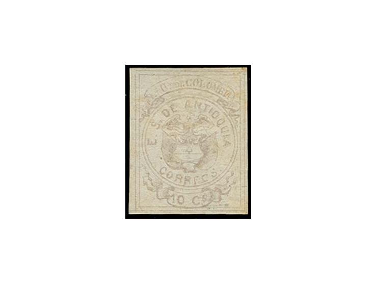 1868, Coat of Arms 10 c. lilac, good even margins and quite fresh colour, unused with large part of original gum, a fine and 
