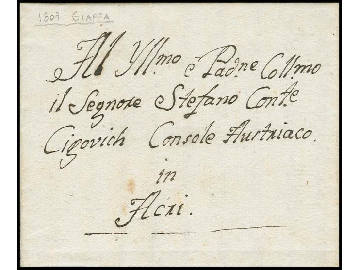 1807, entire letter from Jaffa to the Austrian Consul at Acre, very fine