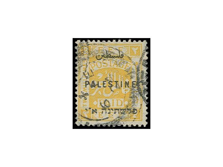 2 m. with watermark sideways, used with cds. of 6.2.24, very fine, a very rare stamp of which of 2 copies are known, certific