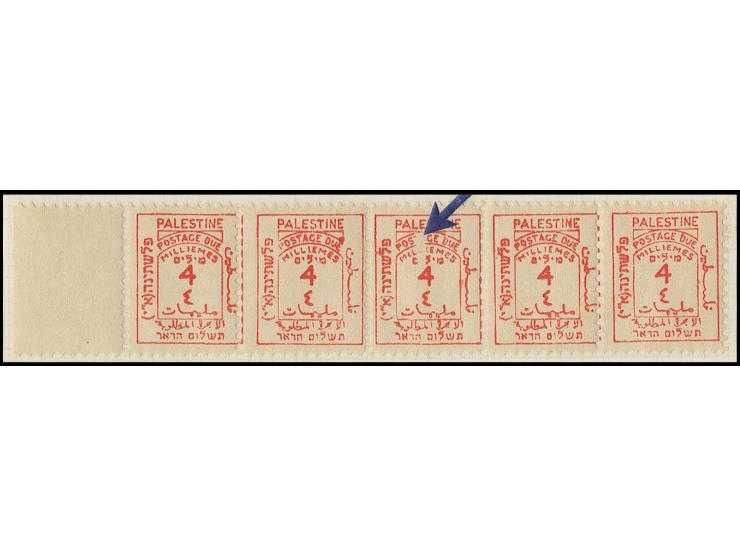 1-13 m. in unused horitzontal strips of five ( 1 m. split) with all types, also additional strip of 4 m. and several single s