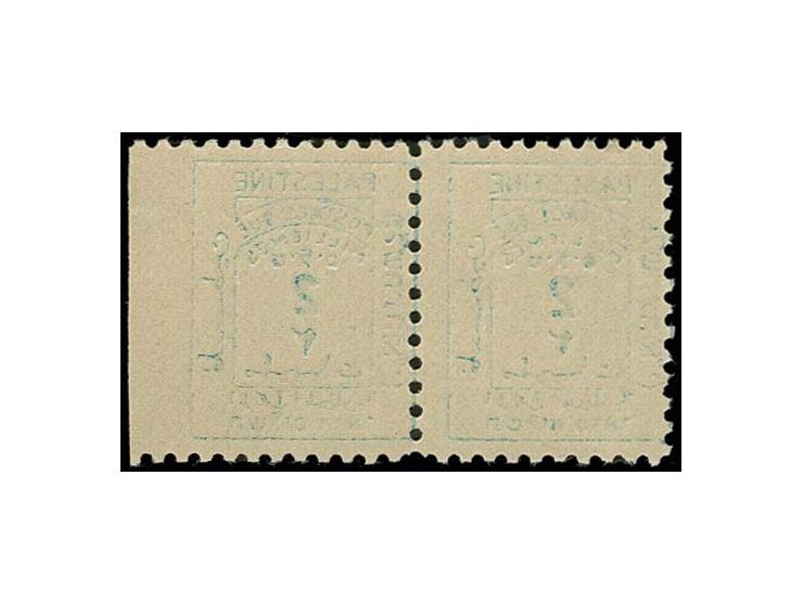 2 m., horizontal pair from the right sheet margin, imperforated at right, unmounted mint, fine and scarce (Bale D2c)