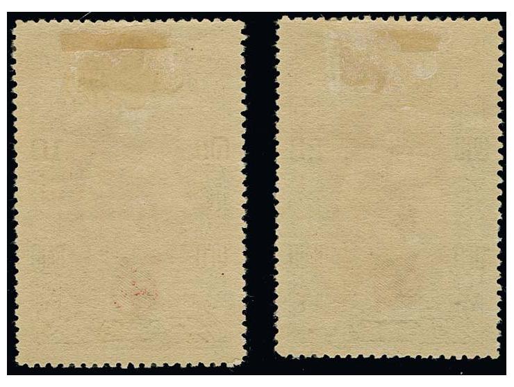 1918, Red Cross 2 s.-20 b., complete, mostly with security control mark on back, unused