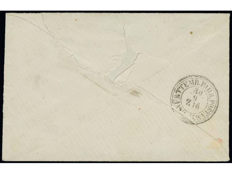  1863, 9 Kreuzer schwarzbraun, farbfrisch und gut gezähnt mit sauberem Kr. "KIRCHHEIM U/TECK 30 SEP. 1863" auf kleinem Briefk