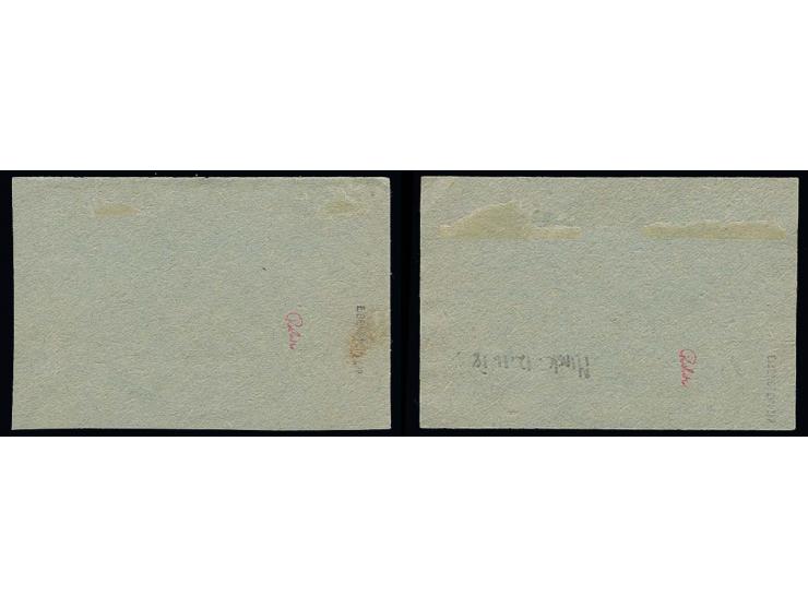 1918, Gebührenmarken 30 Pfg. und 60 Pfg., jeweils mit linkem Rand auf 2 Briefstücken, Kabinett, sign. Rohr und Eibenstein BPP