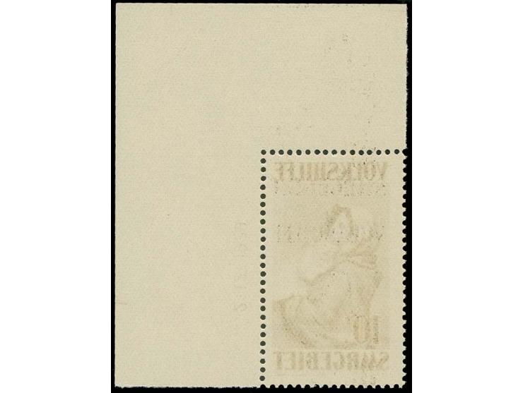 1929, Volkshilfe 40 C.-10 Fr., kpl. einheitlich aus der rechten oberen Bogenecke mit kpl. Druckdatum, postfrisch, Kabinett (M