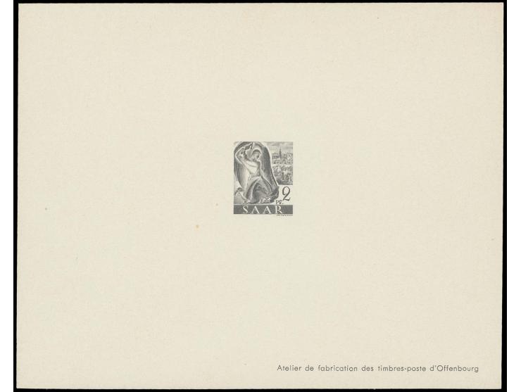 1947, Freimarke 2 Pfg. als Ministerblock auf Kartonpapier ohne Gummi wie verausgabt, Fotoattest Hoffmann BPP (Mi. 750,-)