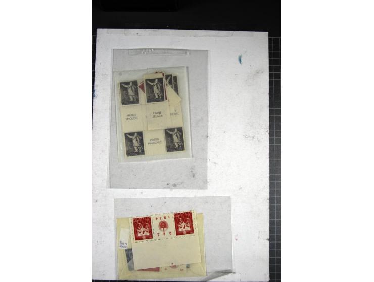 Urdruck 10 C.-50 Fr. kpl., 10 C. und 10 F. mit Oberrand, postfrisch, sign. LV Saar und Fotoattest Geigle BPP