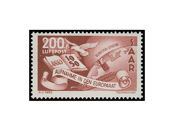 200 Fr. mit Plattenfehler "weißer Punkt hinter Währungsbezeichnung F", postfrisch (Mi. 800,-)