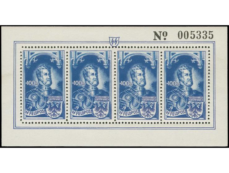 Kaiserbildnisse 5-100 Fr. kpl. in Kleinbogen, postfrisch, teils minimale Knitter