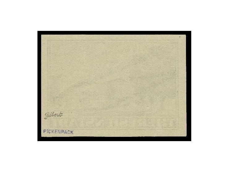 Zulassungsmarke ungezähnt, postfrisch, Kabinett, sign. Gilbert, Pickenpack und Fotoattest Pfeiffer BPP