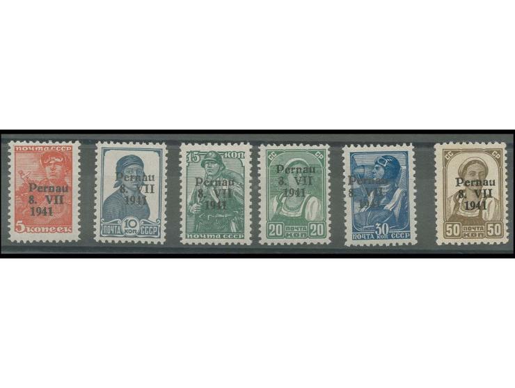 1941, Type I: 5-50 K. kpl., postfrisch, Kabinett, selten, u.a. sign. Pickenpack und Fotoattest Krischke