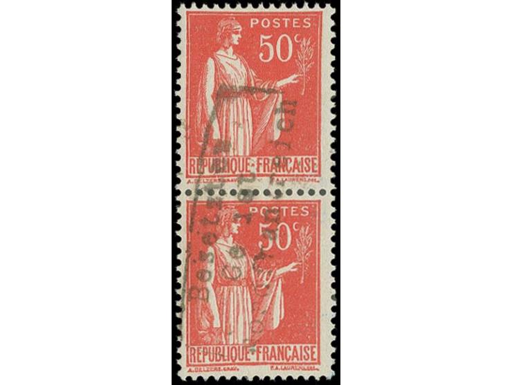 1940, Aufdruck in Type I: 50 C. rot, postfrisch, Kabinett, 3 verschiedene Händler-Signaturen und Fotoattest Herbst
